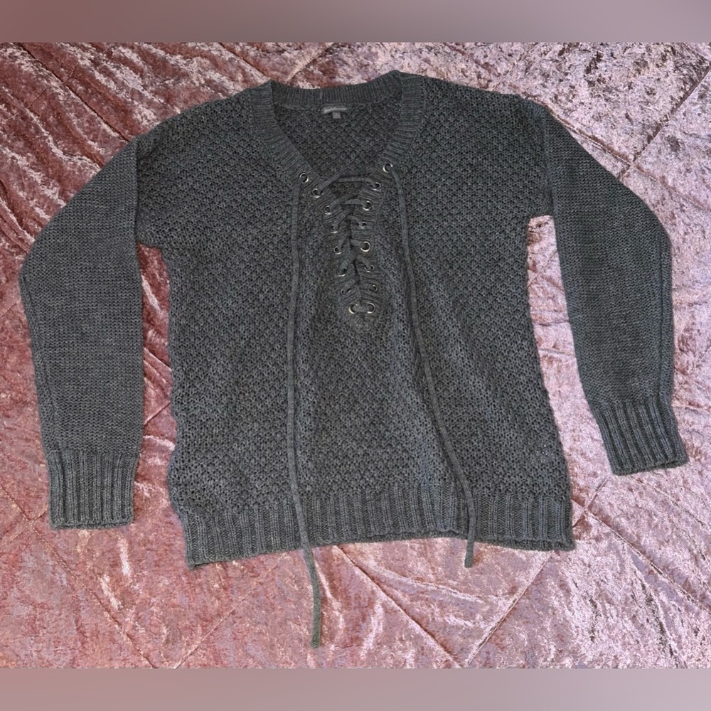 Charlotte Russe Lace Up Sweater